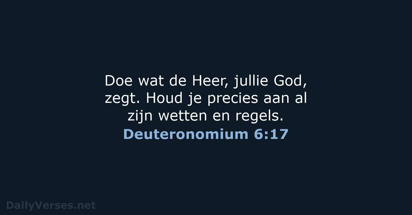 Deuteronomium 6:17 - BGT