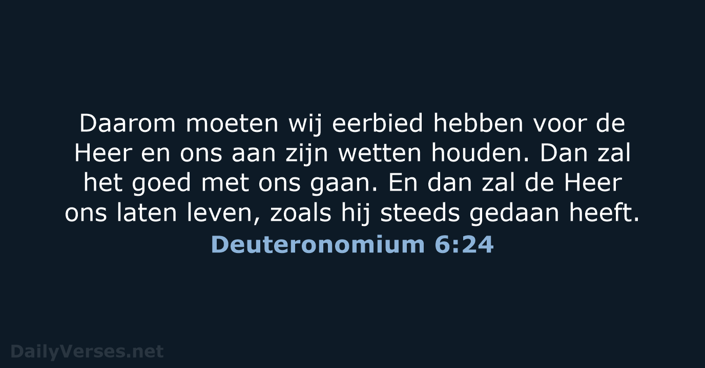Deuteronomium 6:24 - BGT