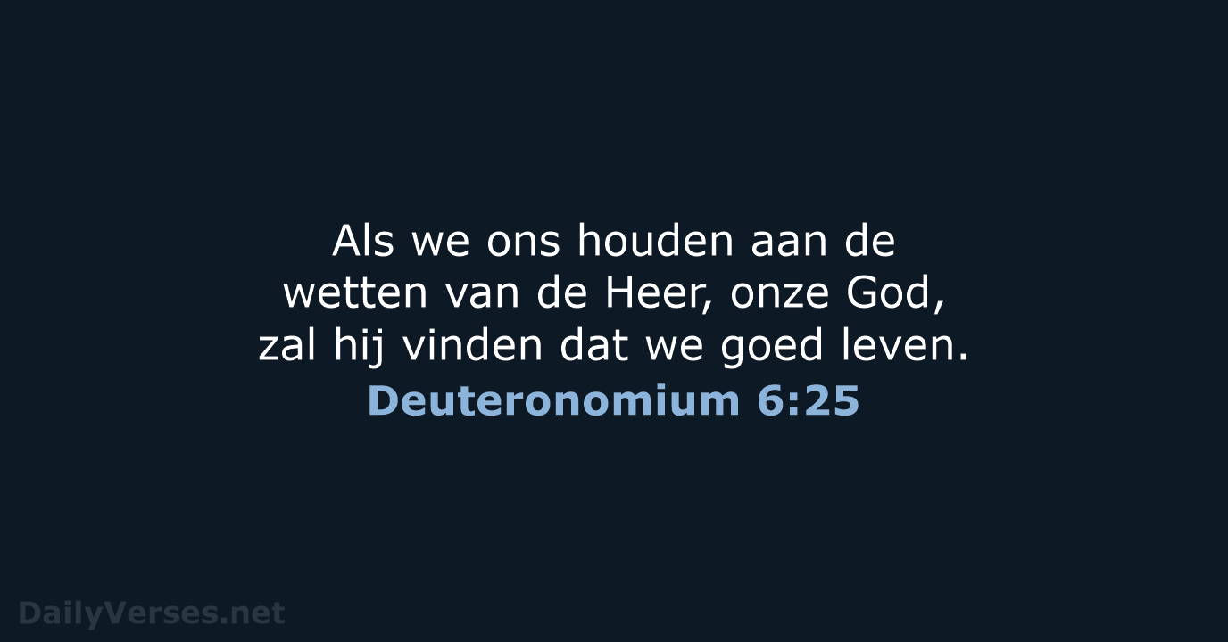 Deuteronomium 6:25 - BGT