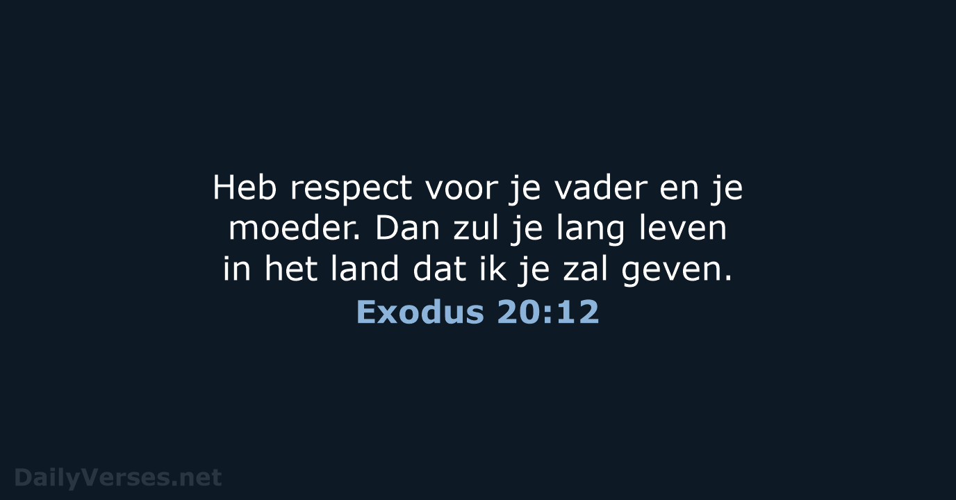 Exodus 20:12 - BGT
