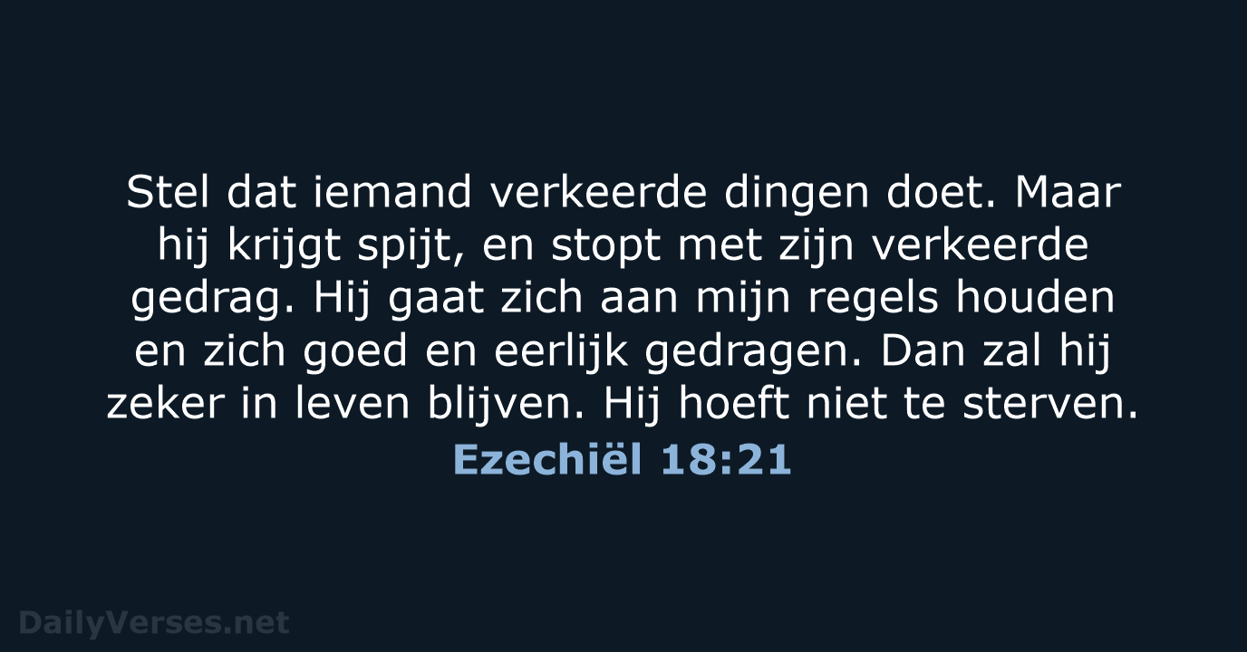 Ezechiël 18:21 - BGT