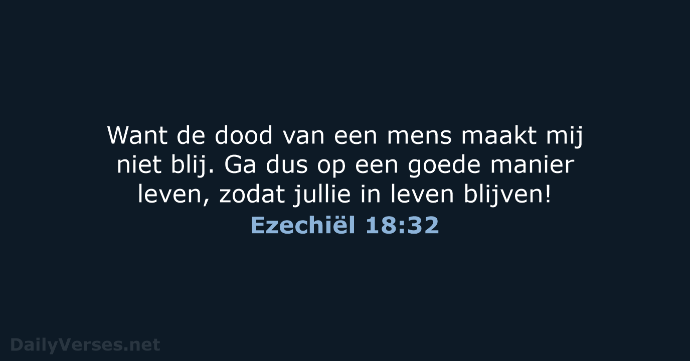 Ezechiël 18:32 - BGT