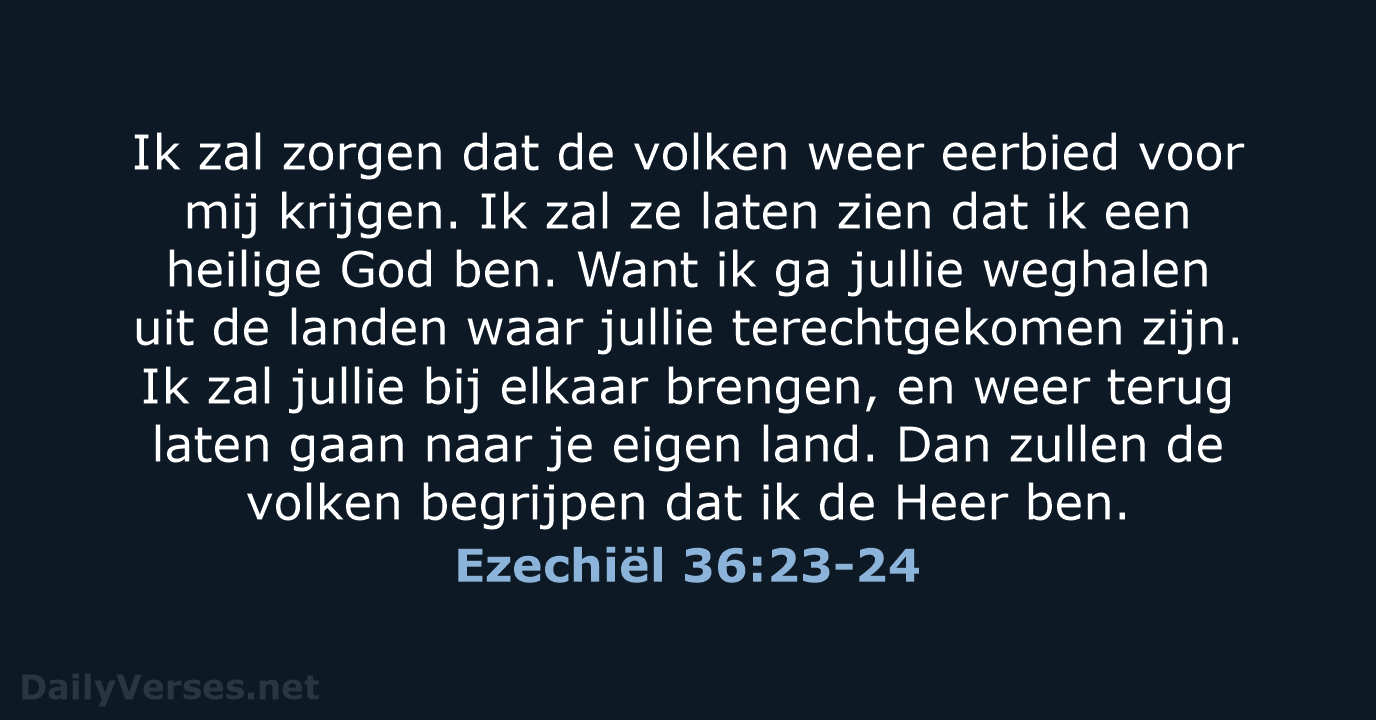 Ezechiël 36:23-24 - BGT