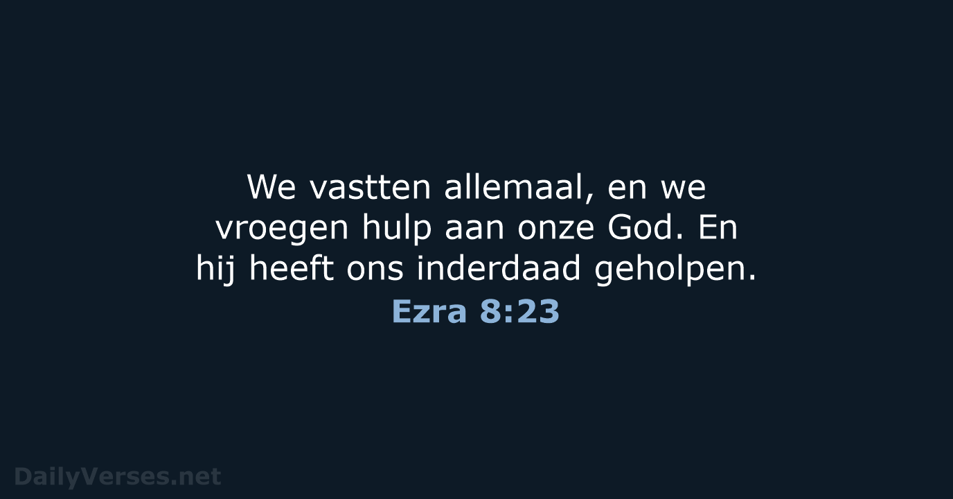 Ezra 8:23 - BGT
