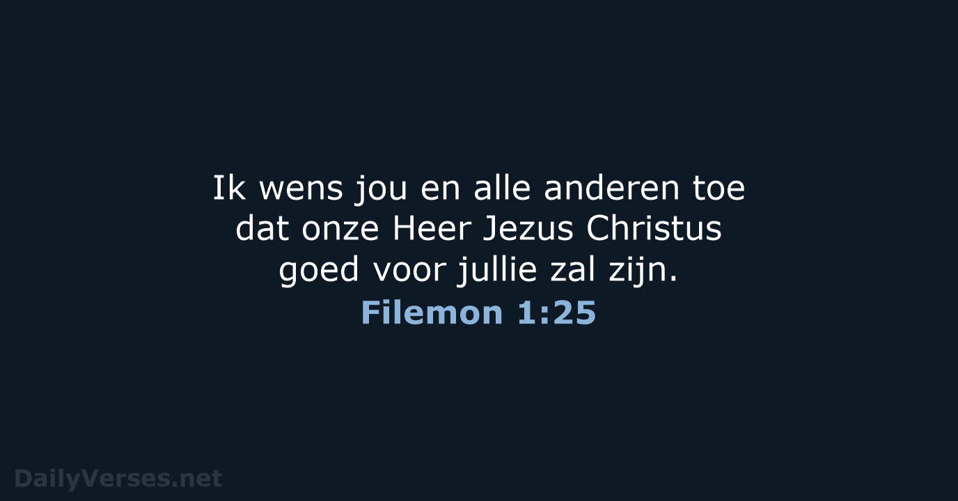 Filemon 1:25 - BGT