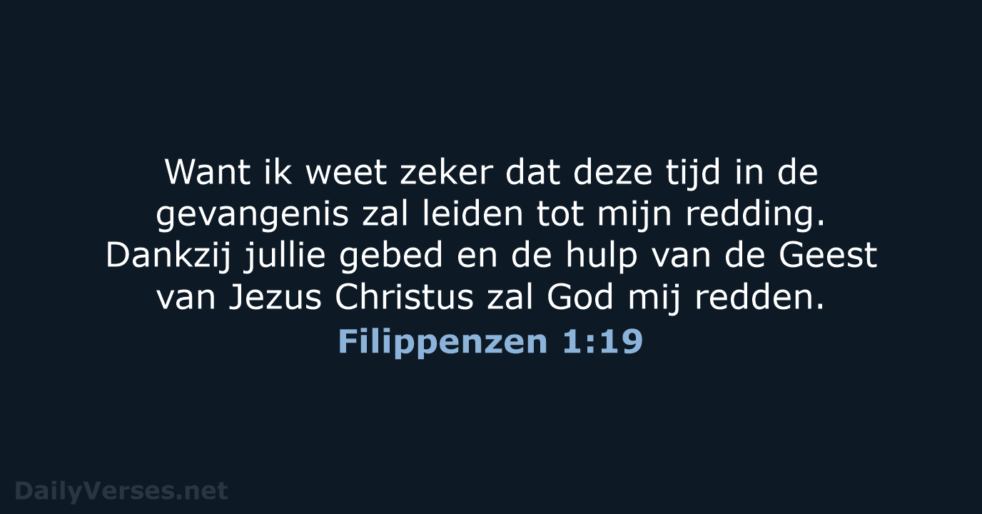 Filippenzen 1:19 - BGT