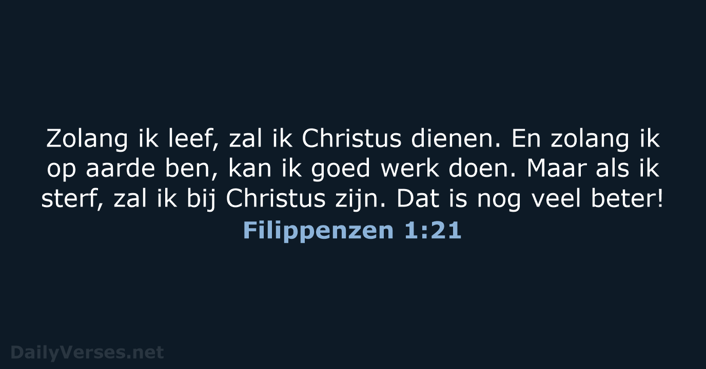 Filippenzen 1:21 - BGT