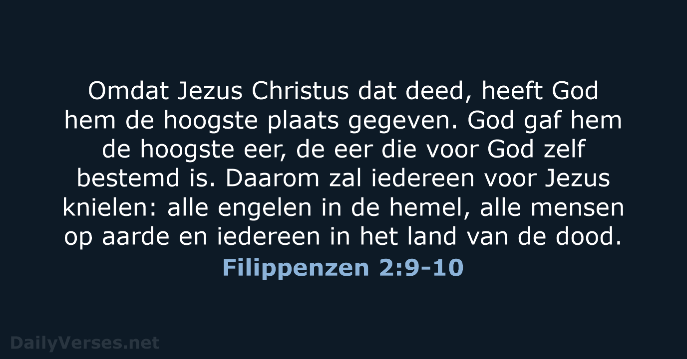 Filippenzen 2:9-10 - BGT