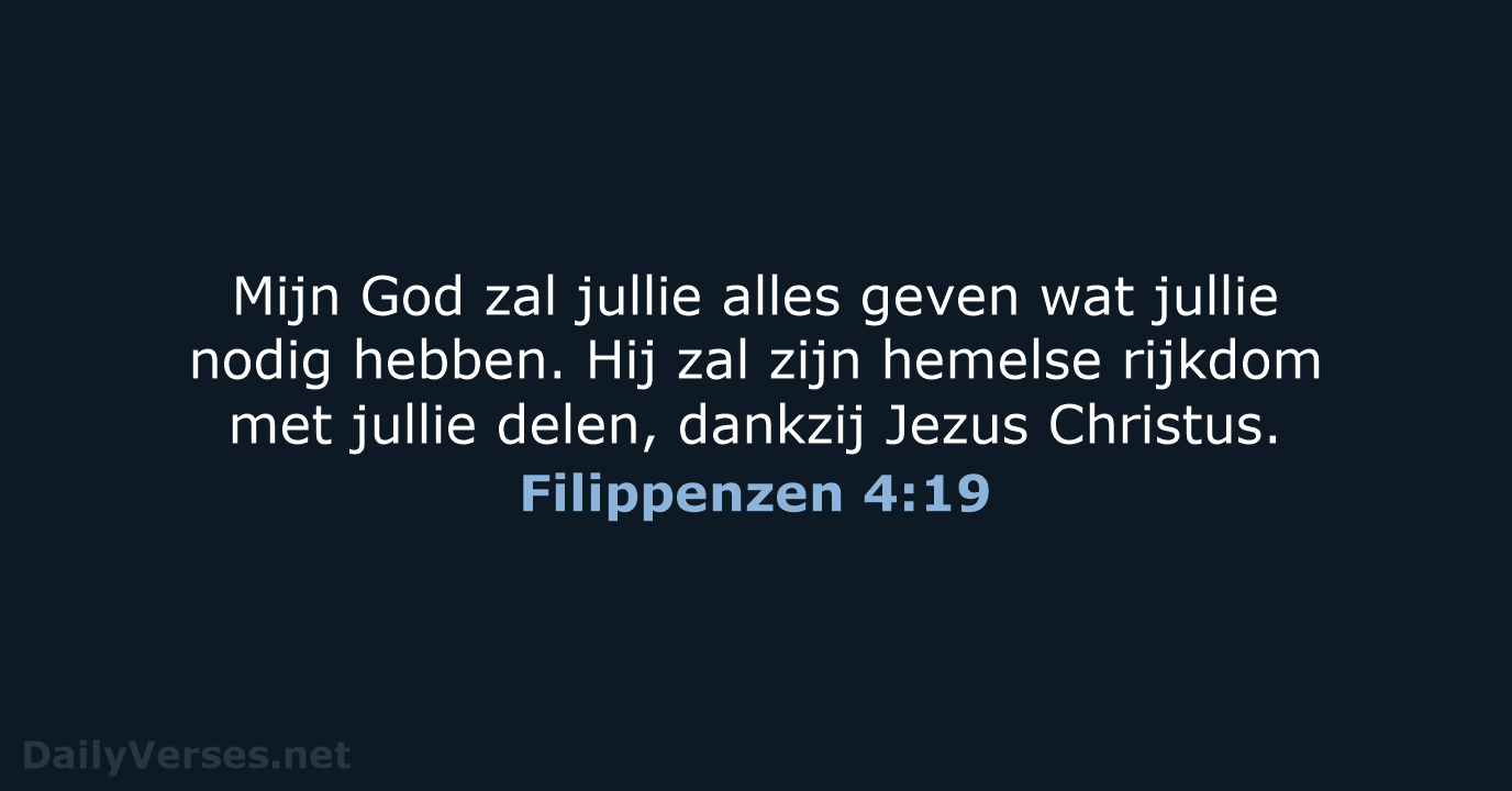 Filippenzen 4:19 - BGT