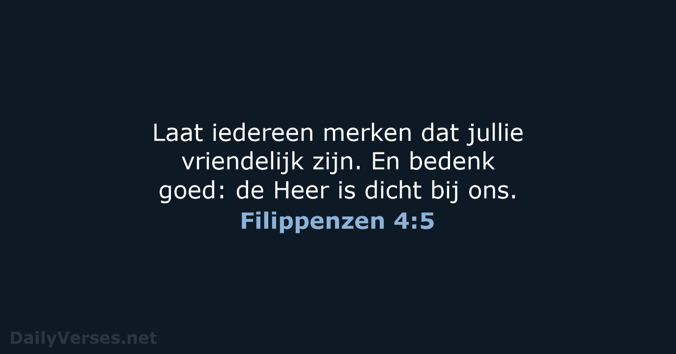 Filippenzen 4:5 - BGT