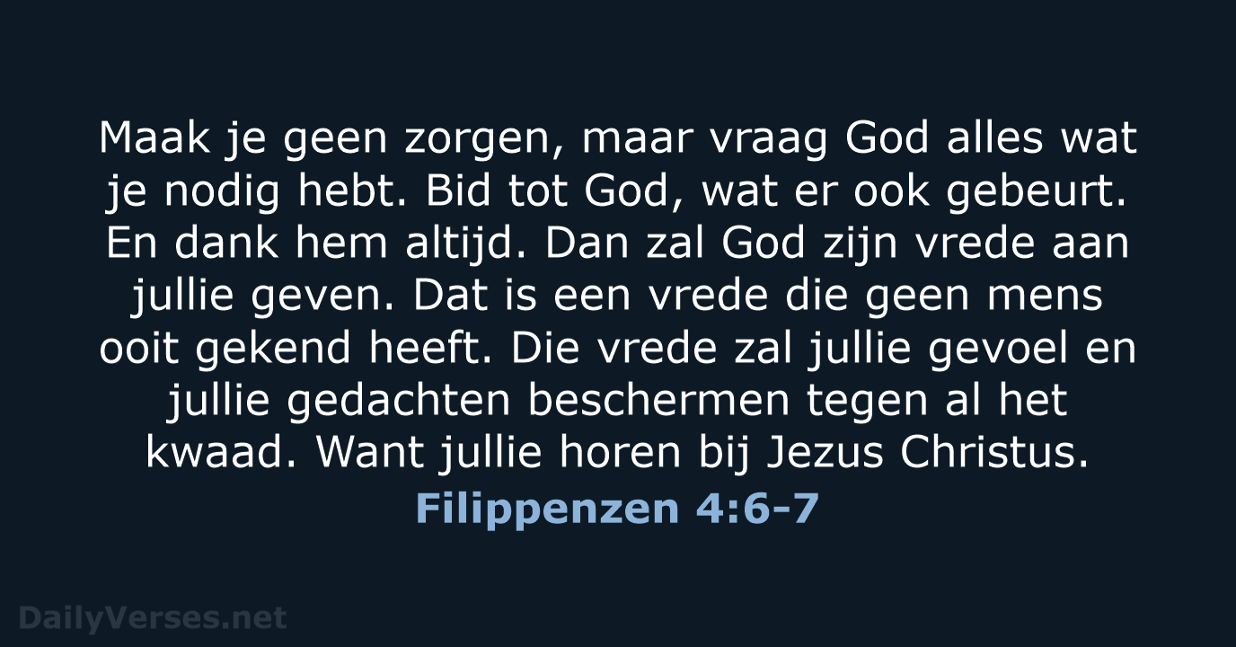 Filippenzen 4:6-7 - BGT