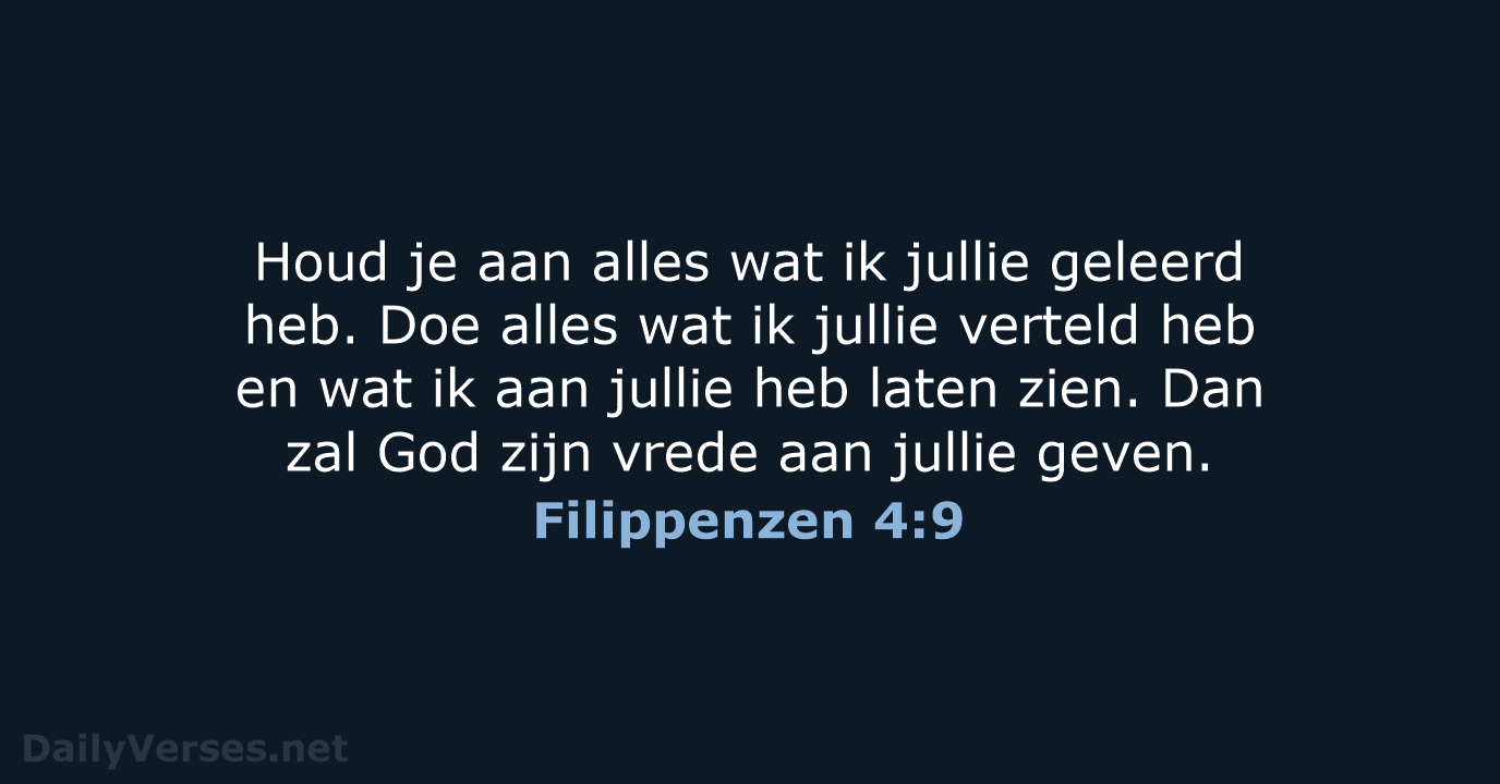 Filippenzen 4:9 - BGT