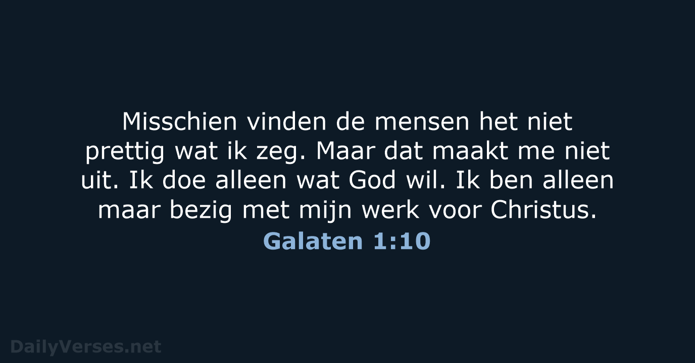 Galaten 1:10 - BGT