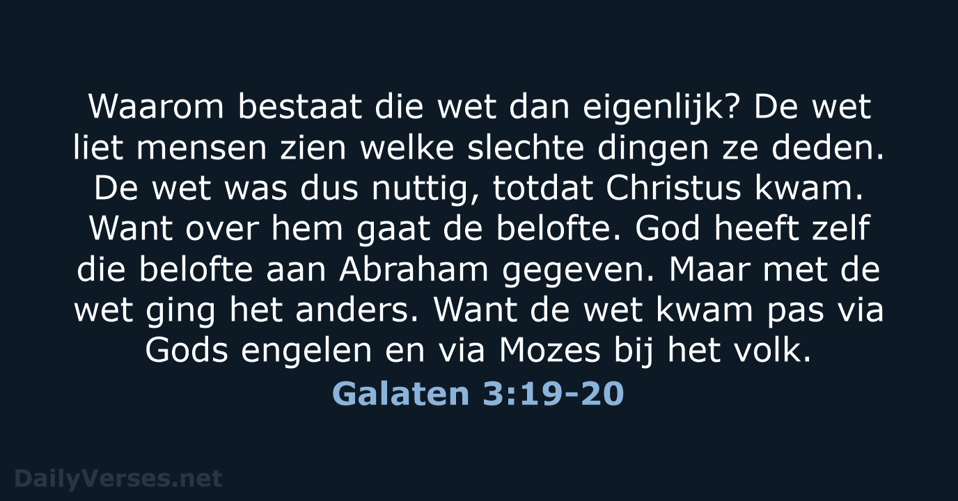 Galaten 3:19-20 - BGT