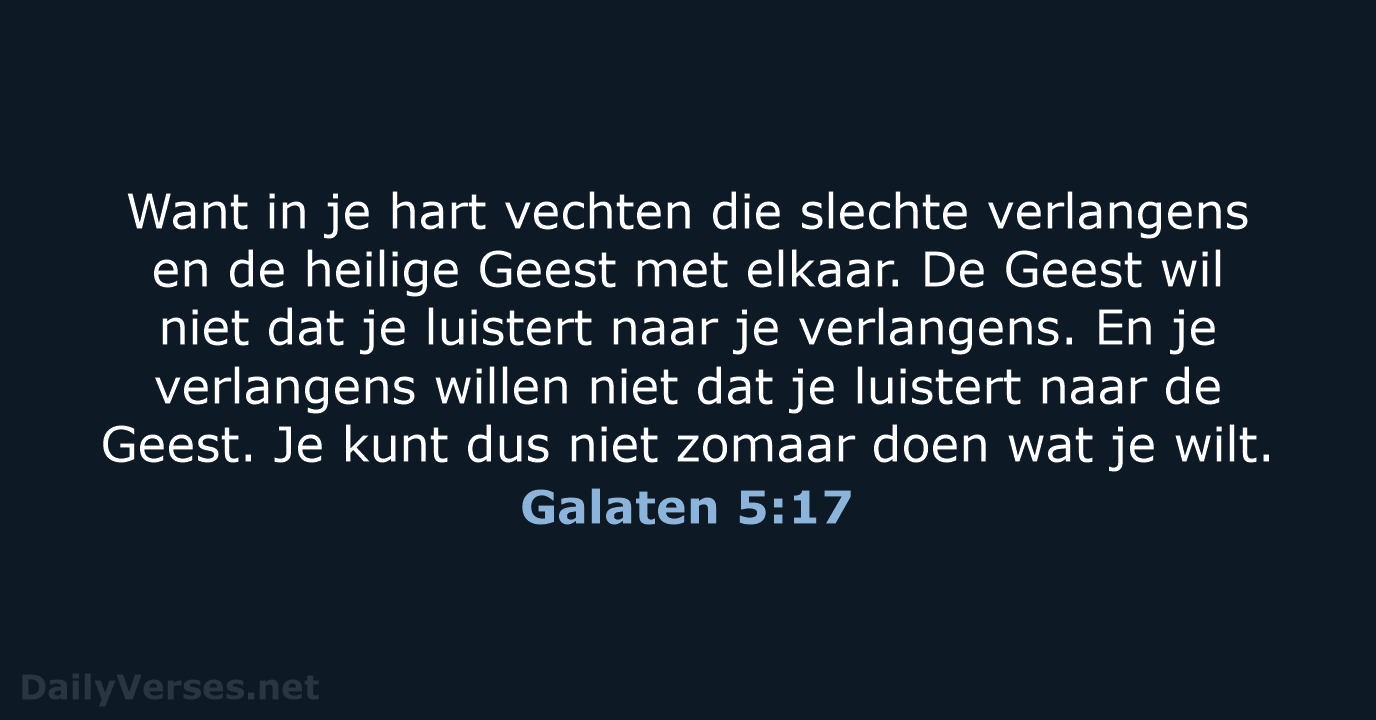 Galaten 5:17 - BGT
