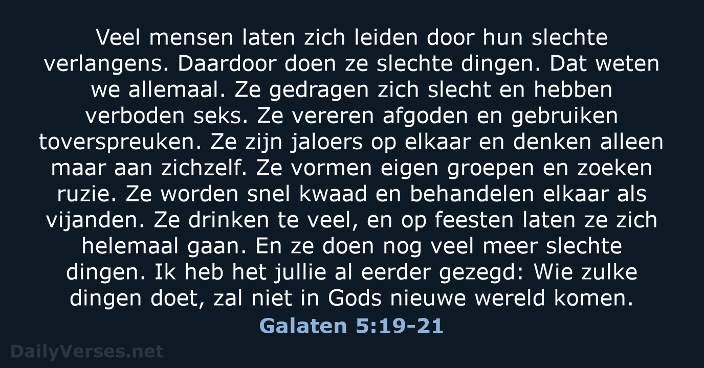 Galaten 5:19-21 - BGT