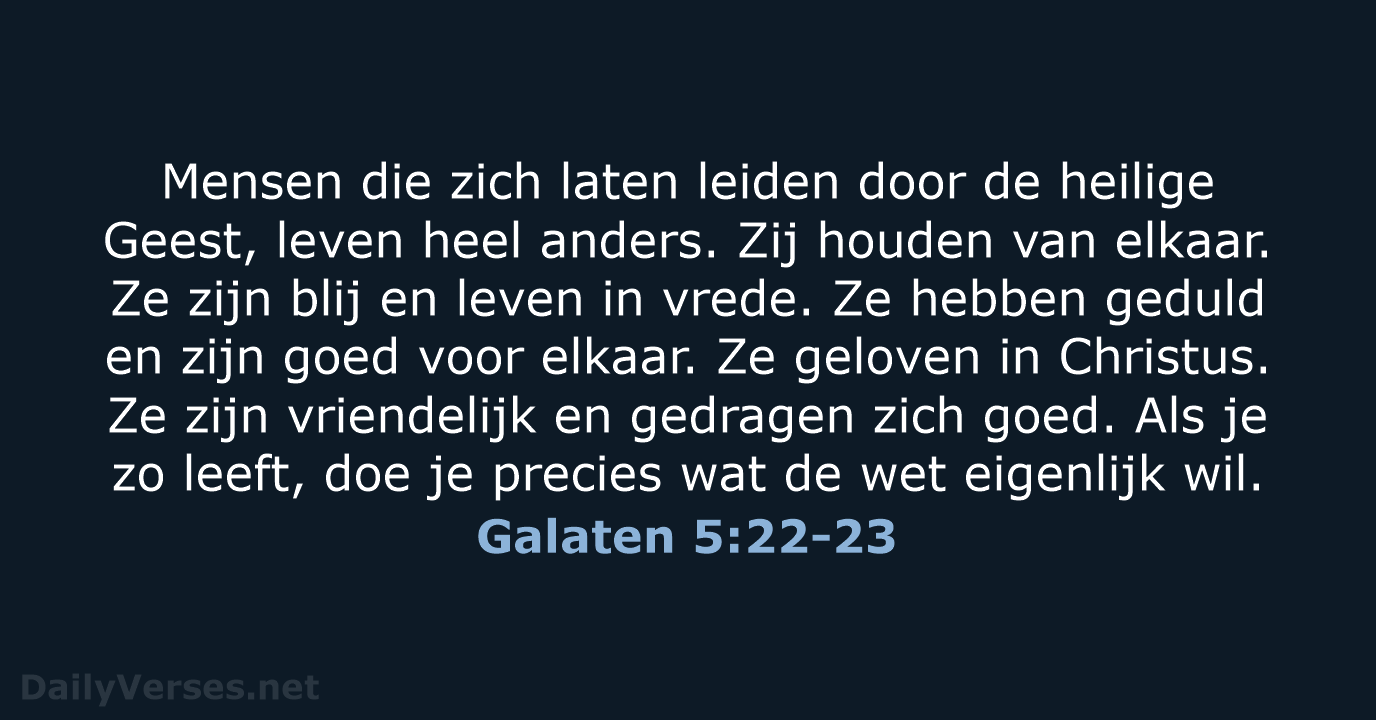 Galaten 5:22-23 - BGT