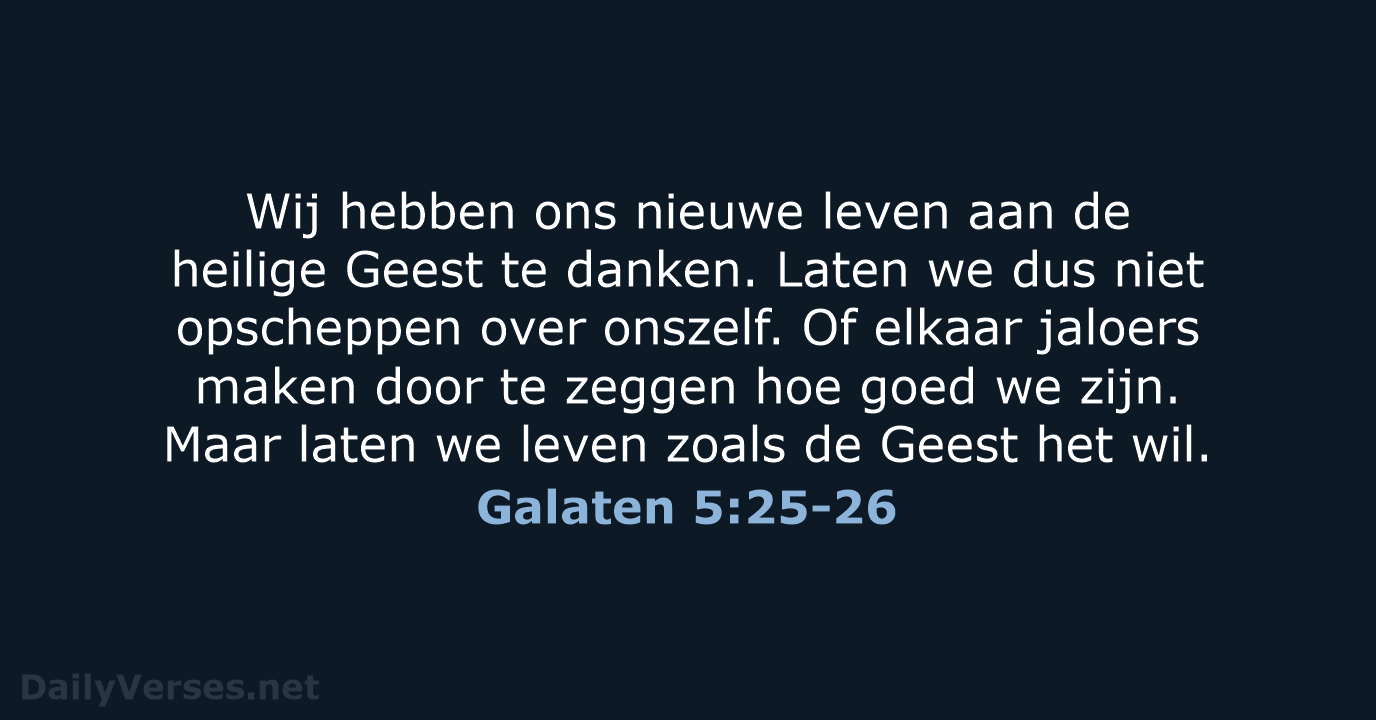Galaten 5:25-26 - BGT
