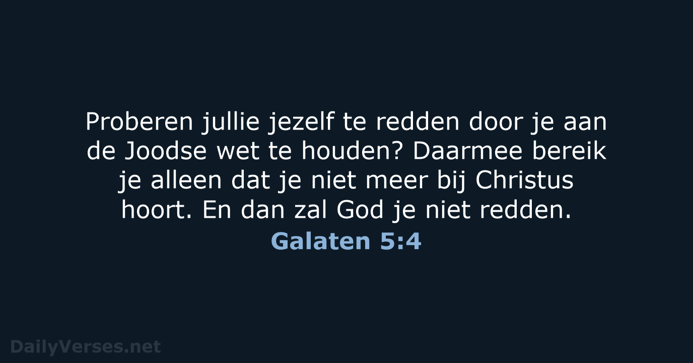 Galaten 5:4 - BGT