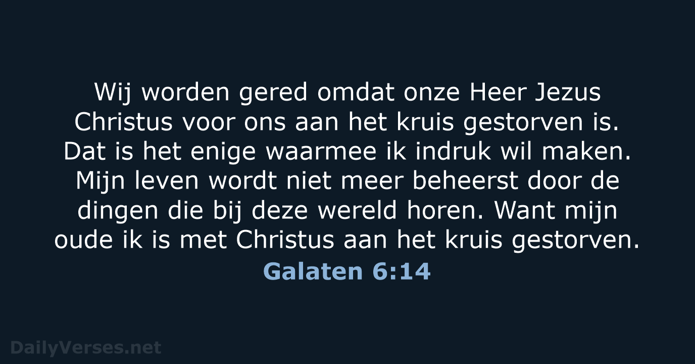 Galaten 6:14 - BGT