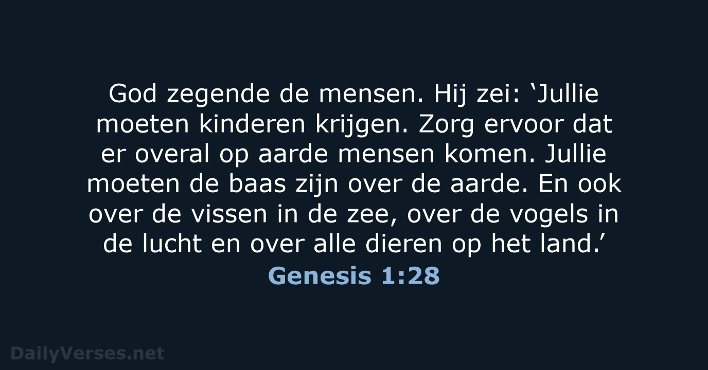 Genesis 1:28 - BGT