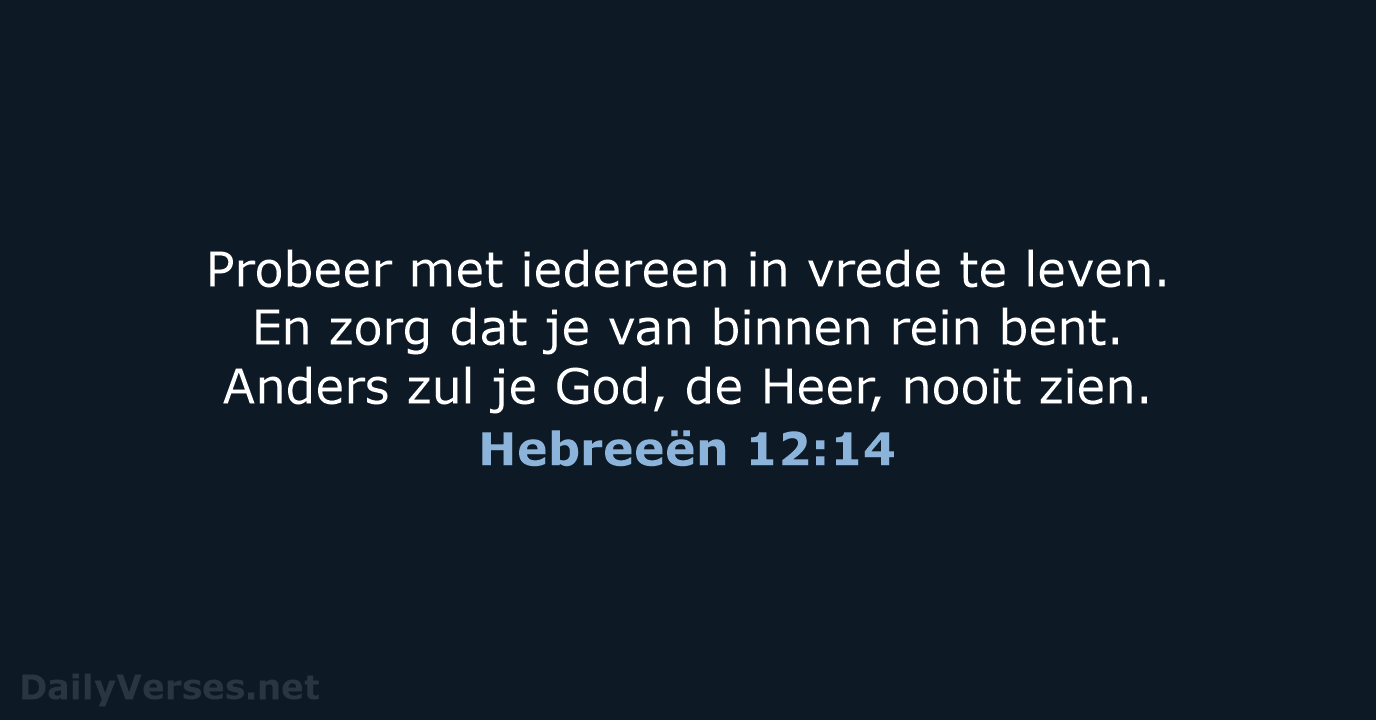 Hebreeën 12:14 - BGT