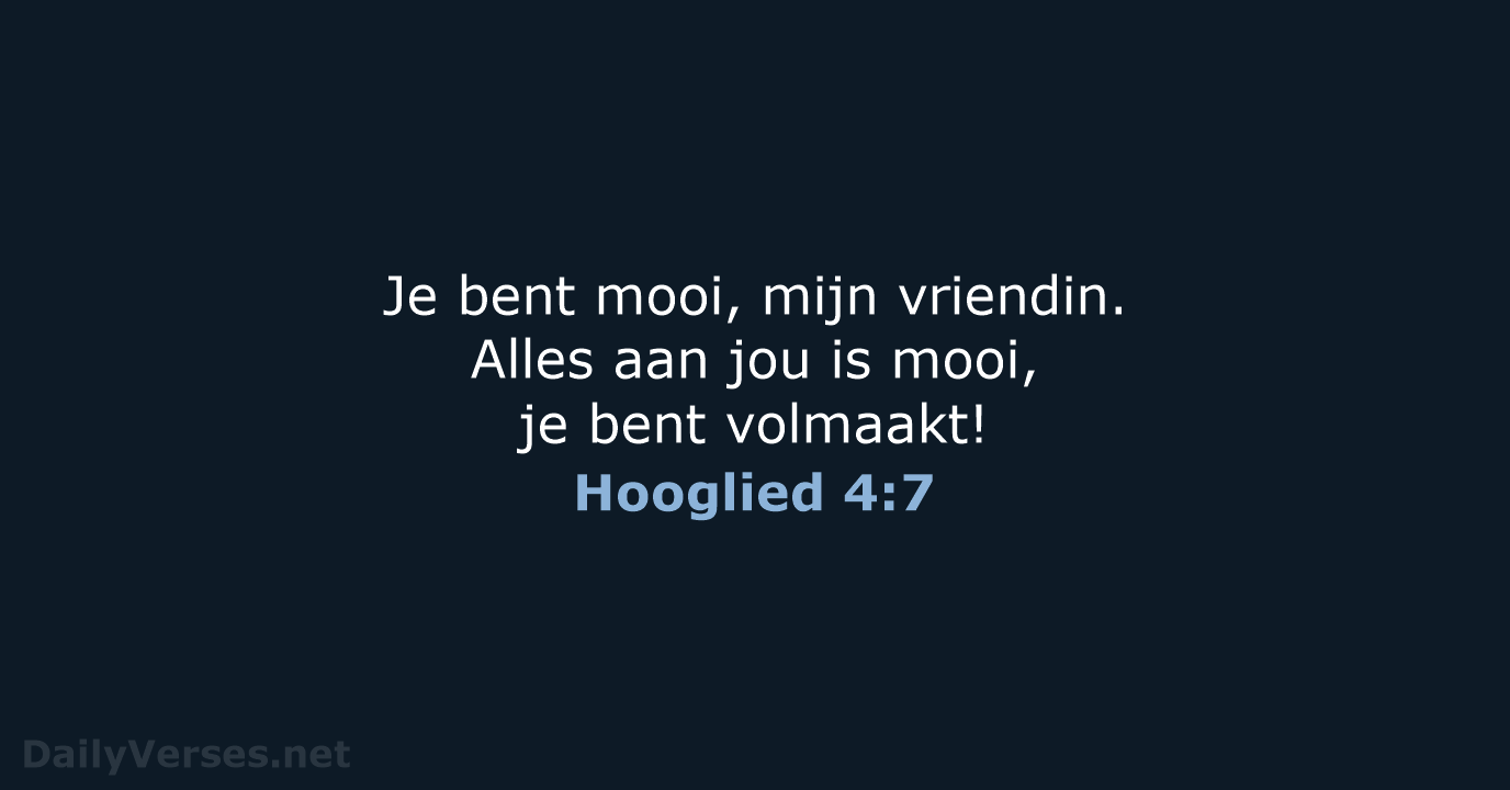Hooglied 4:7 - BGT