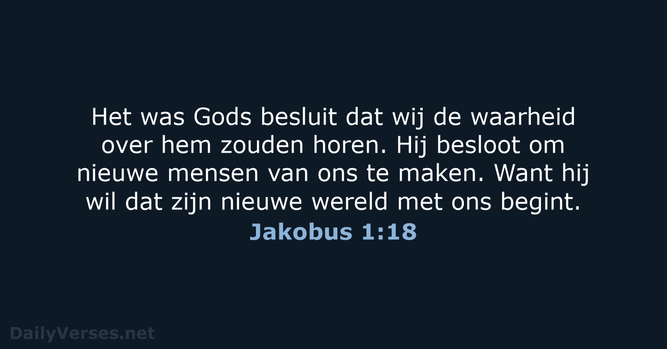 Jakobus 1:18 - BGT