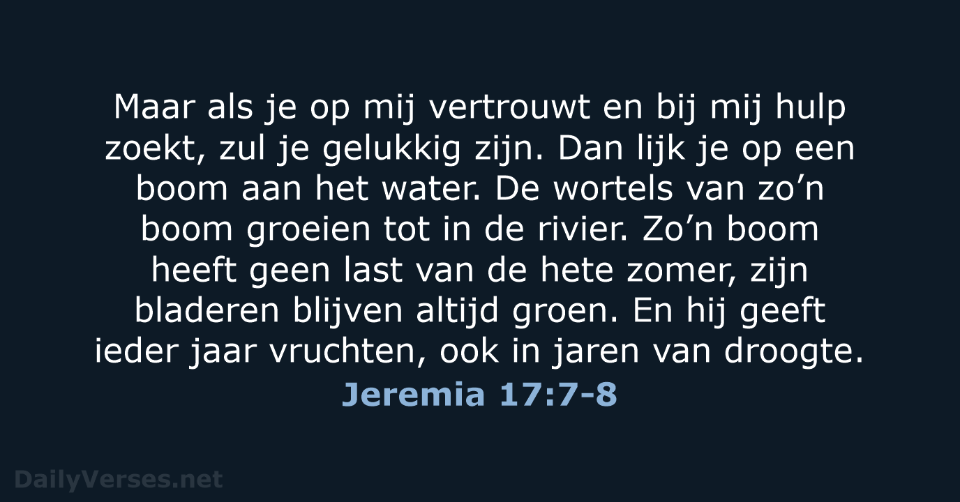 Jeremia 17:7-8 - BGT