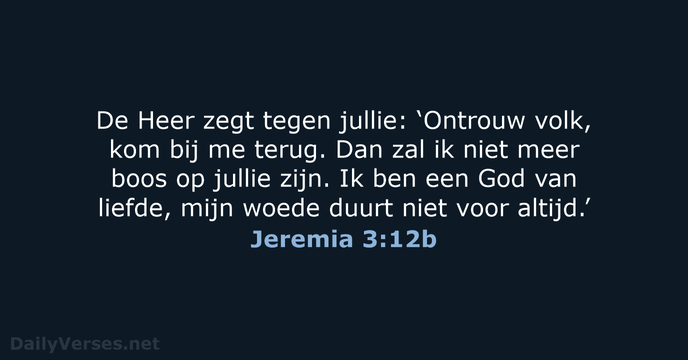 Jeremia 3:12b - BGT