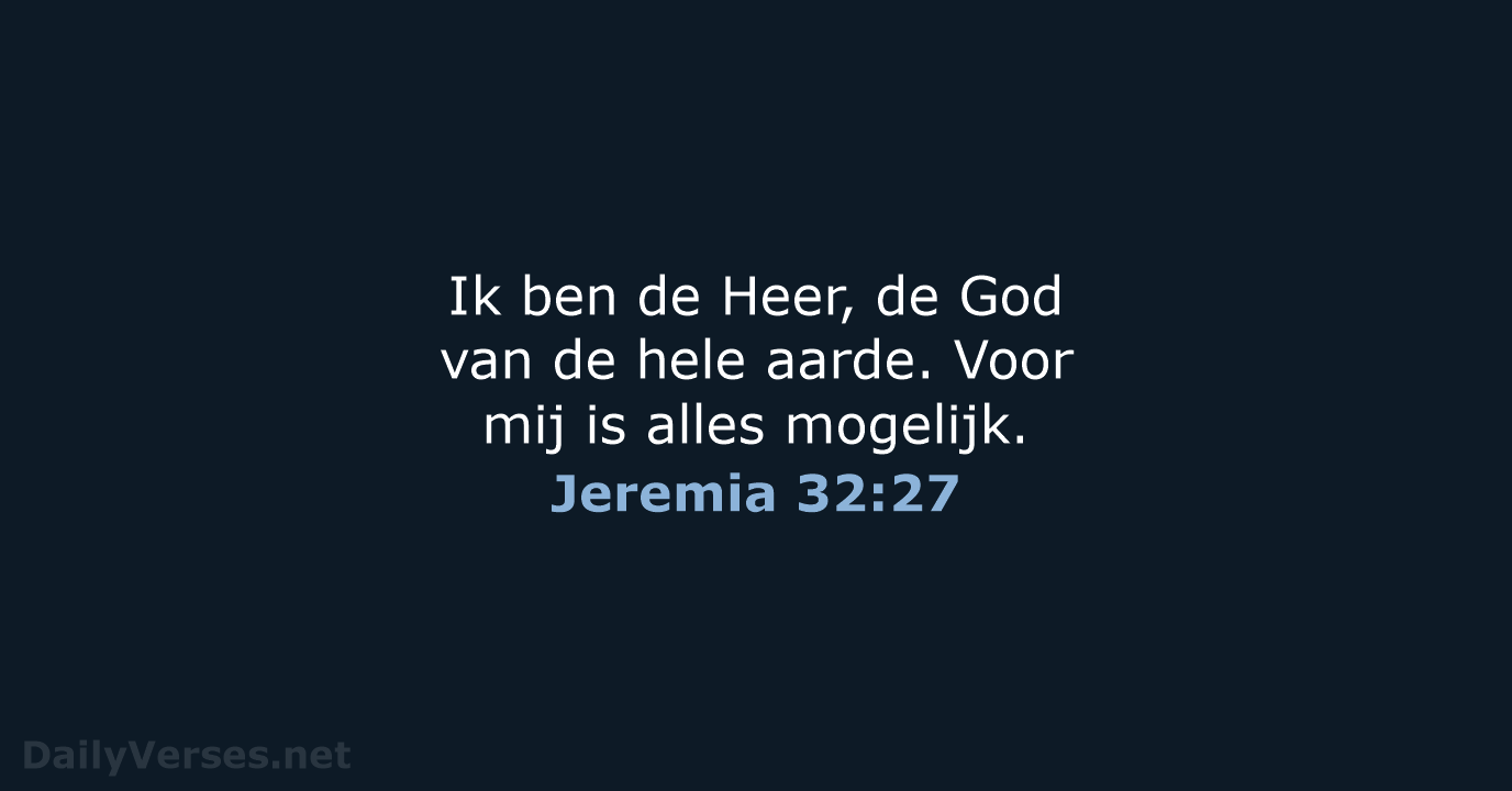 Jeremia 32:27 - BGT