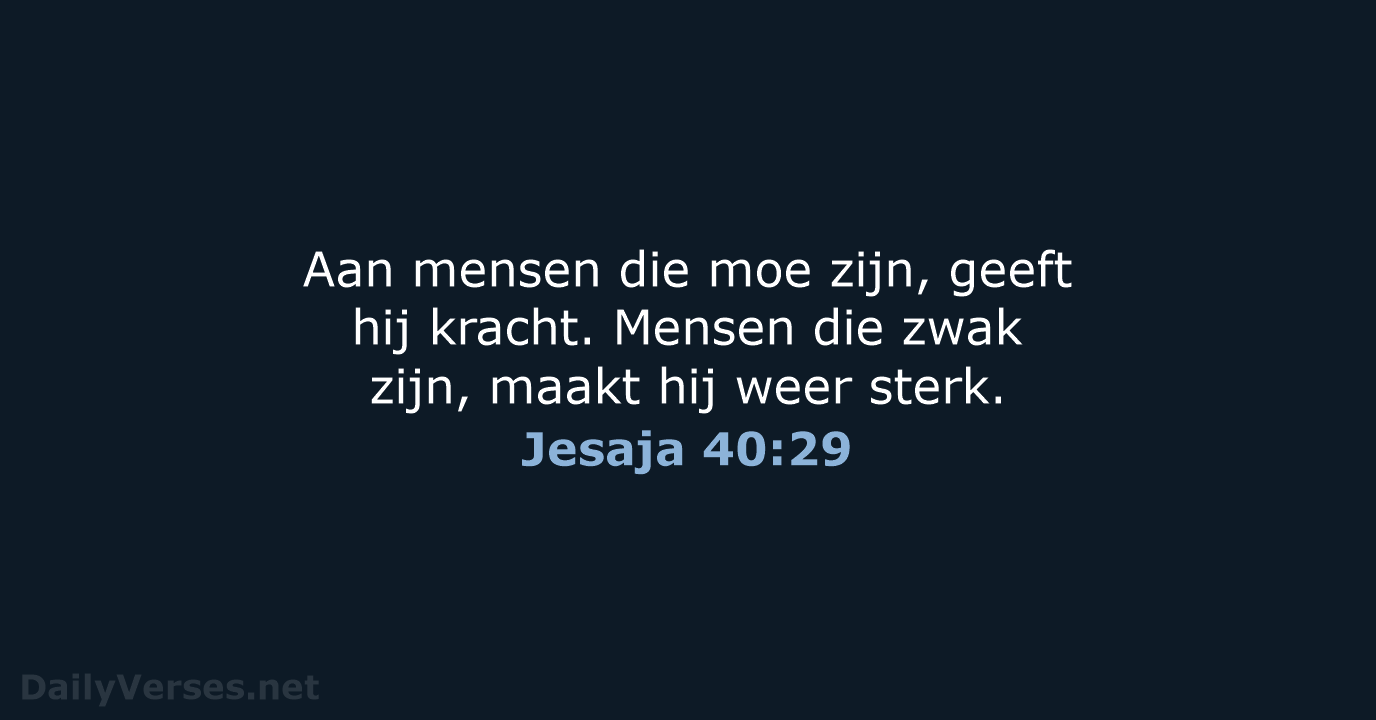Jesaja 40:29 - BGT