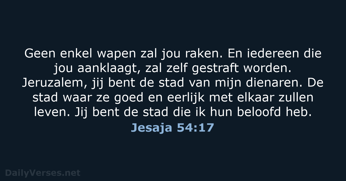 Jesaja 54:17 - BGT