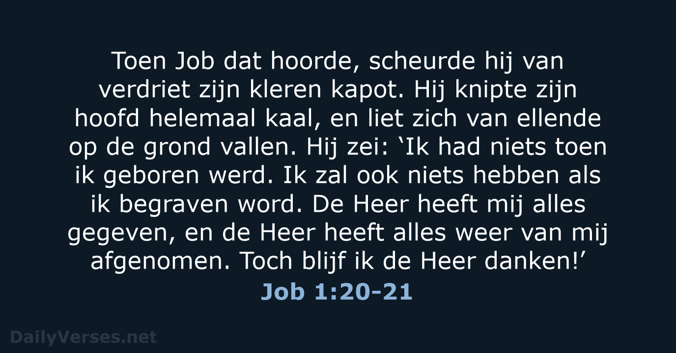 Job 1:20-21 - BGT