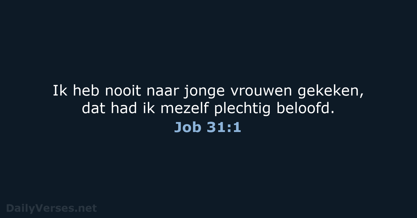 Job 31:1 - BGT