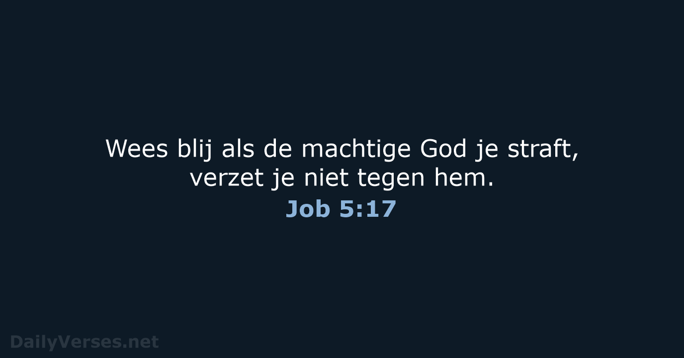 Job 5:17 - BGT