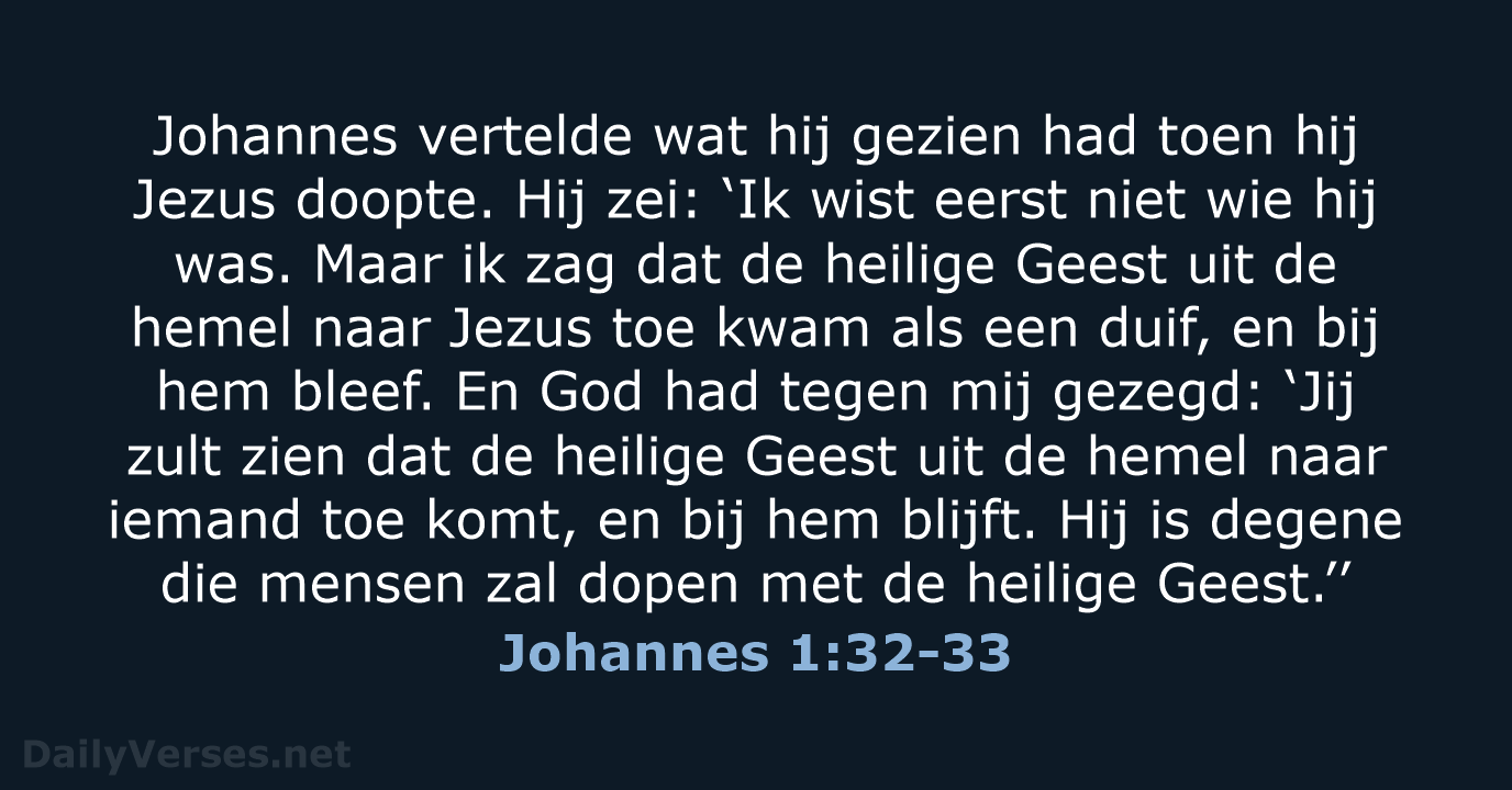 Johannes 1:32-33 - BGT
