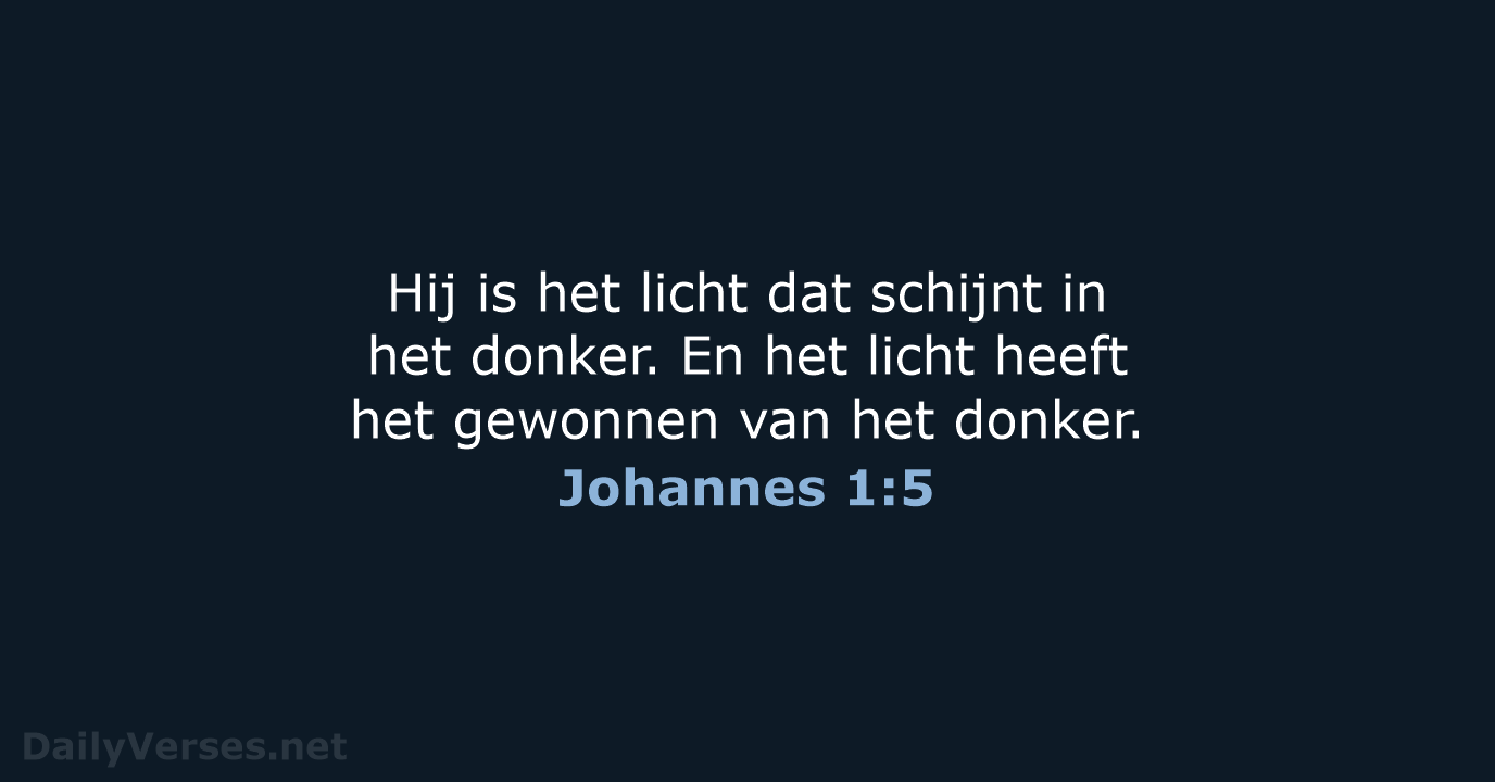 Johannes 1:5 - BGT