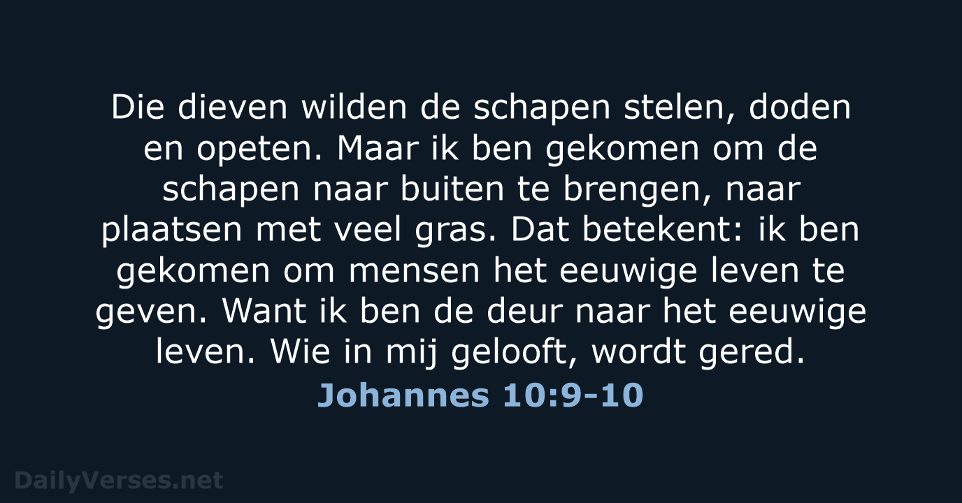Johannes 10:9-10 - BGT