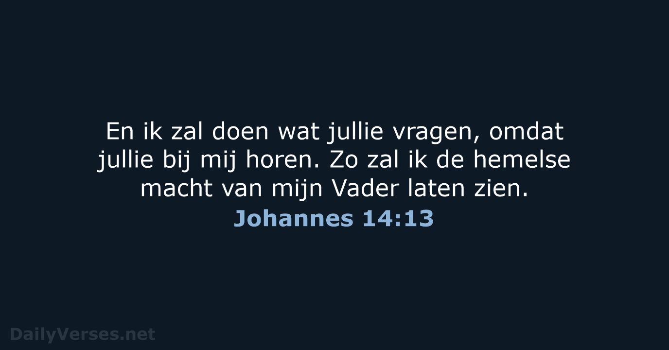 Johannes 14:13 - BGT