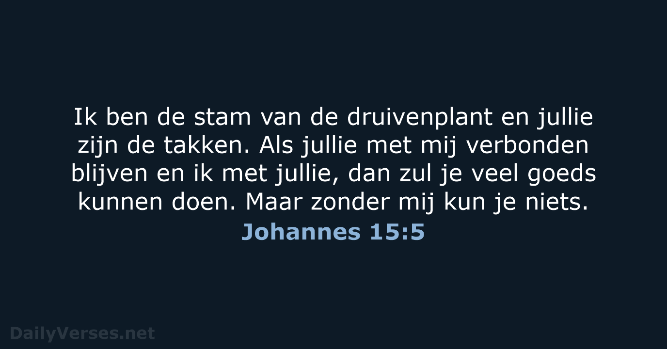 Johannes 15:5 - BGT