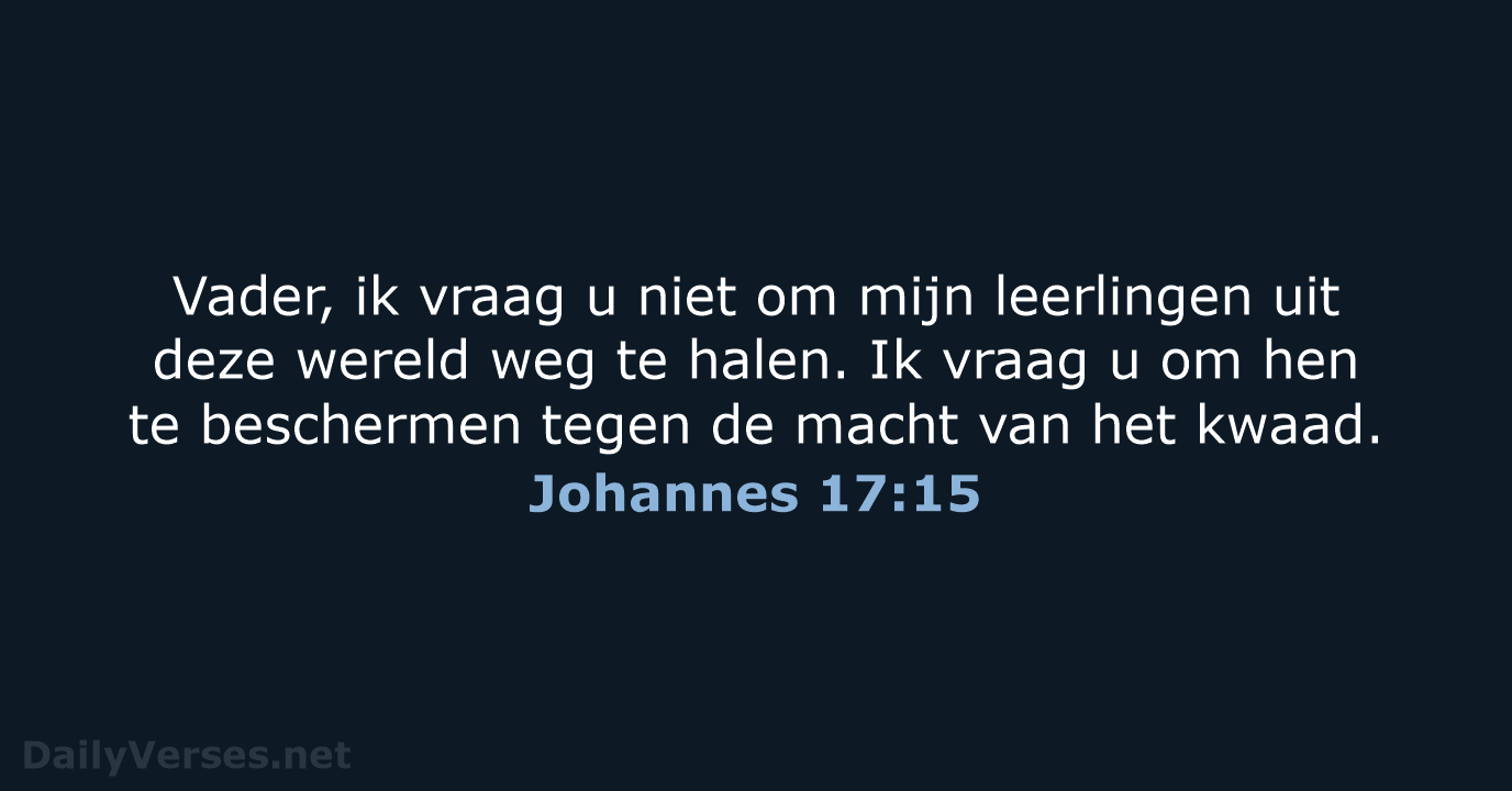 Johannes 17:15 - BGT