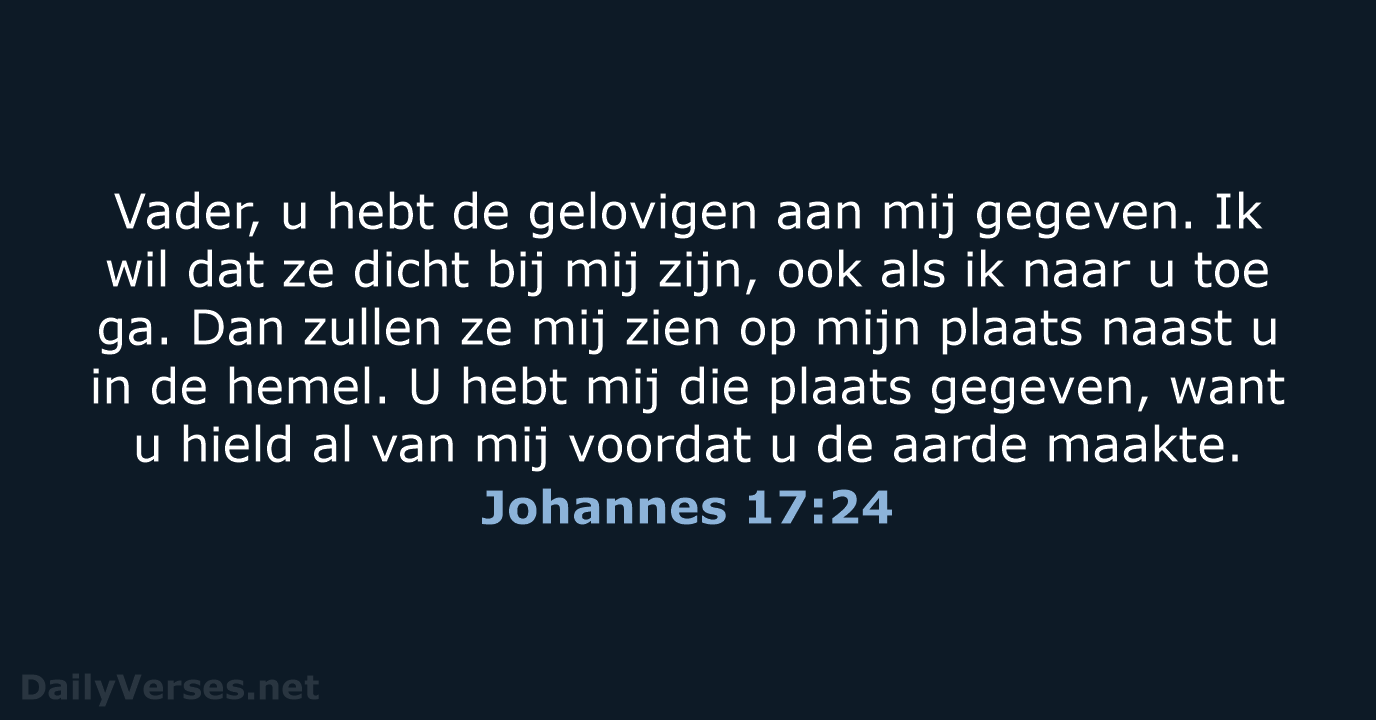 Johannes 17:24 - BGT