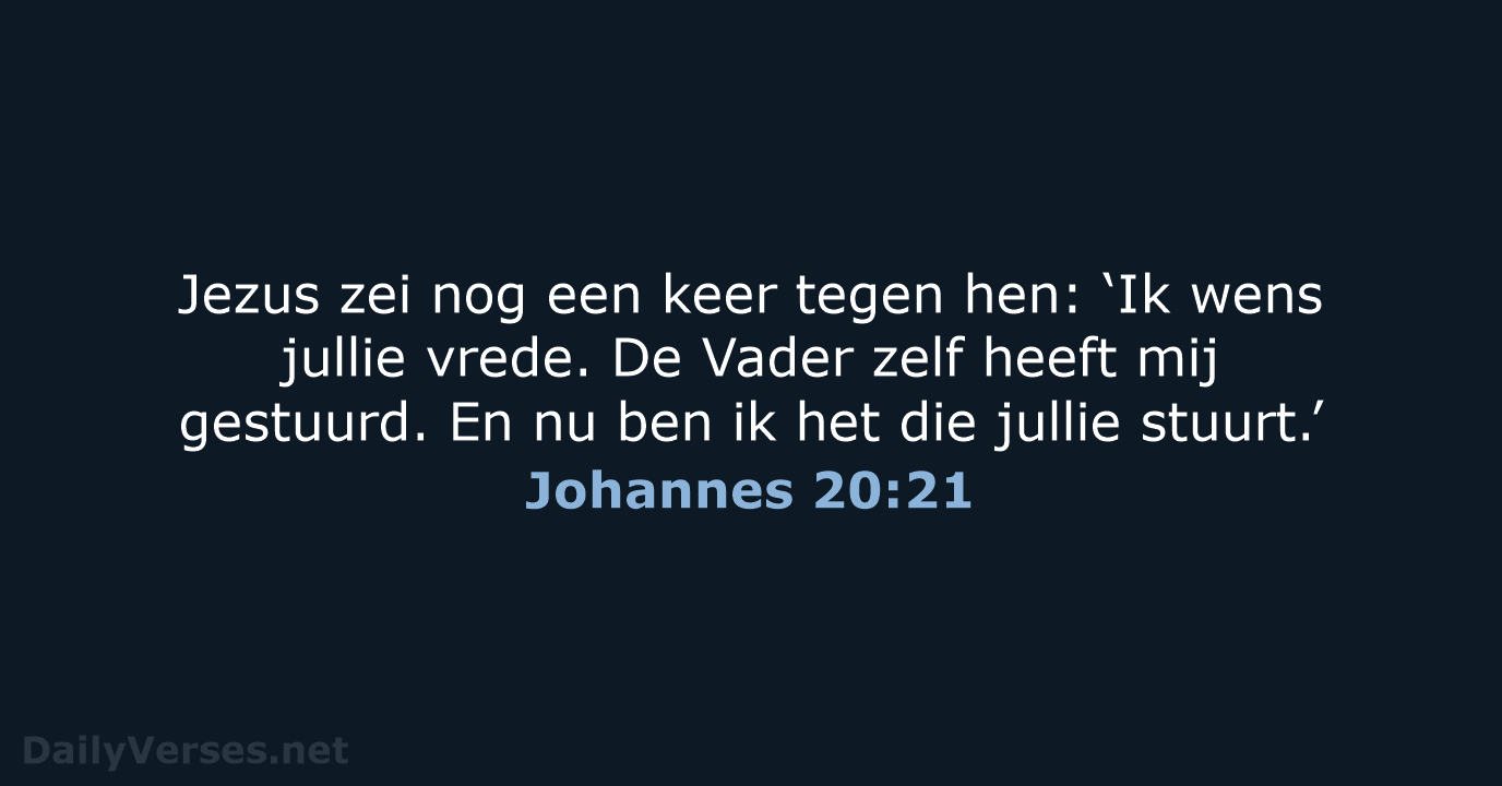 Johannes 20:21 - BGT