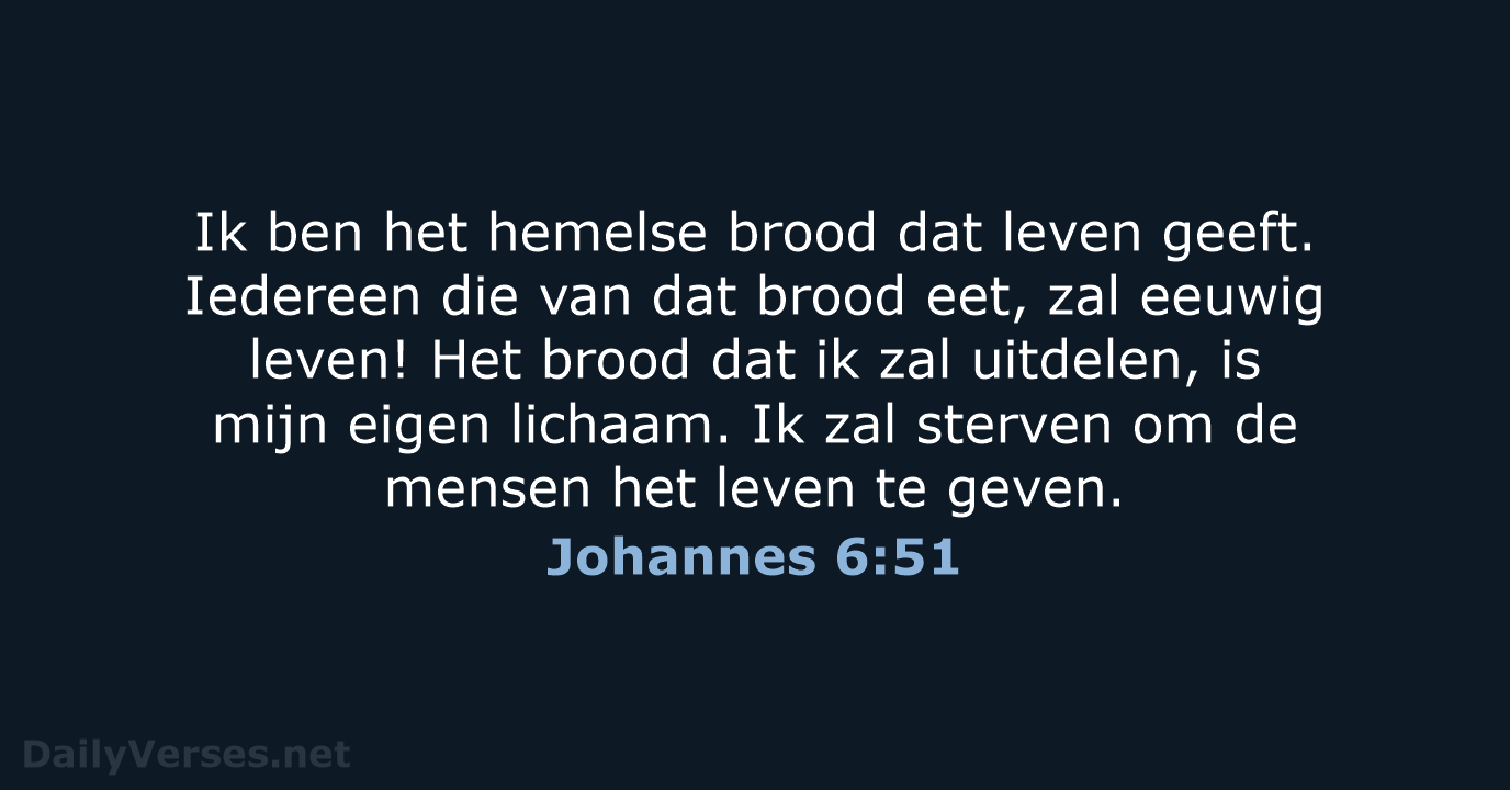 Johannes 6:51 - BGT