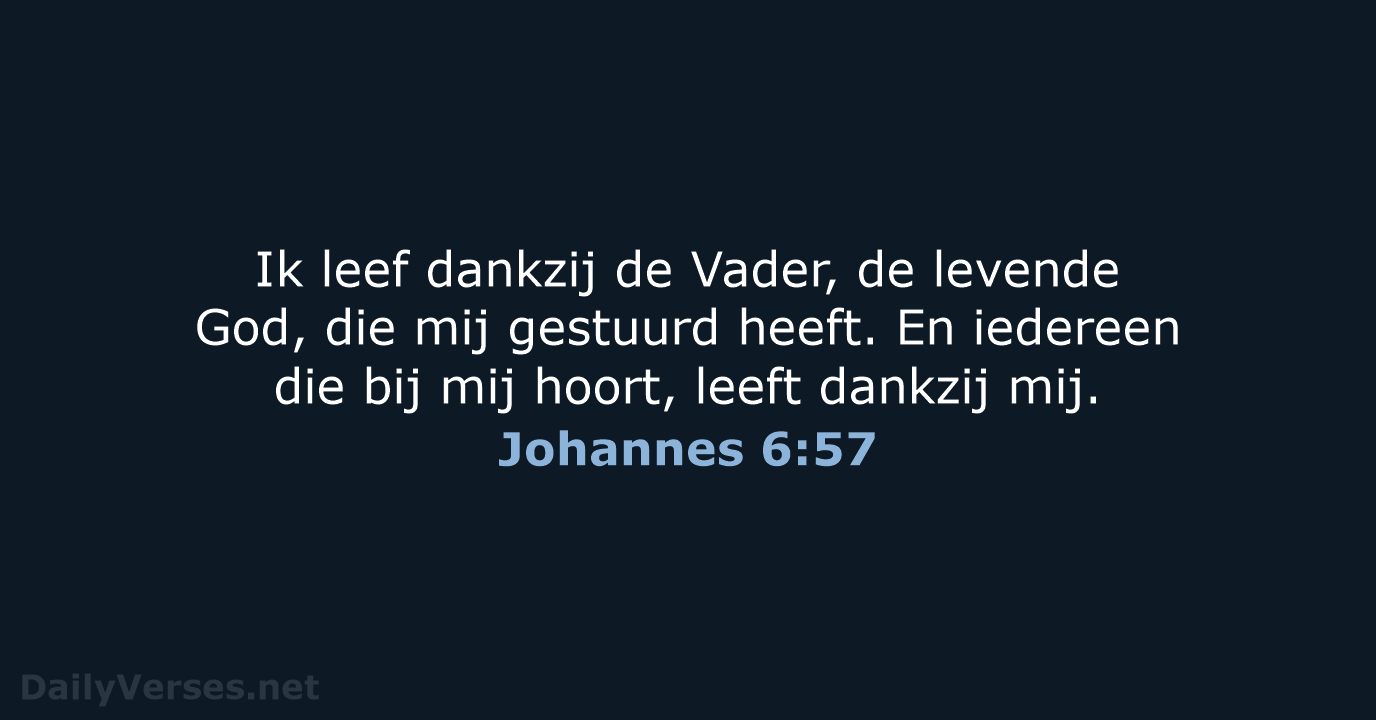Johannes 6:57 - BGT