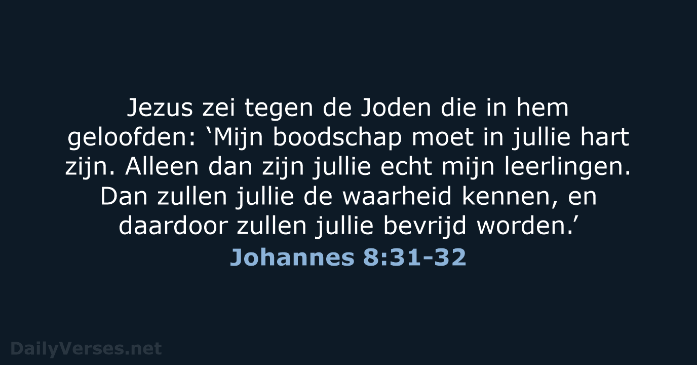 Johannes 8:31-32 - BGT