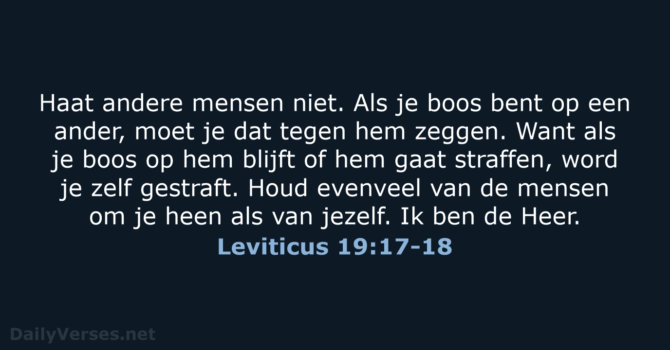Leviticus 19:17-18 - BGT