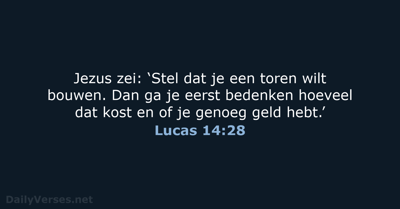 Lucas 14:28 - BGT