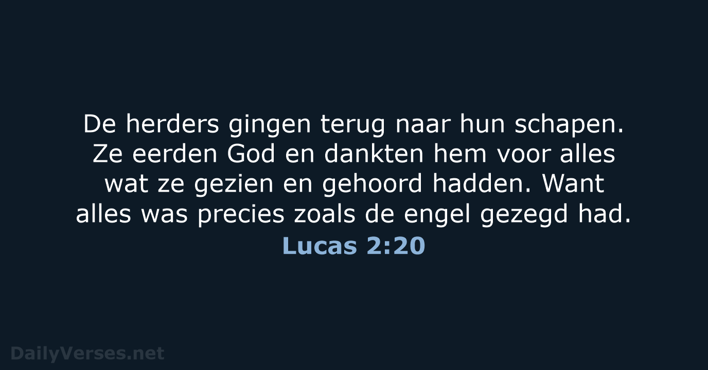 Lucas 2:20 - BGT